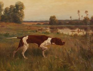 POINTER IN A LANDSCAPE by Percival Leonard Rosseau