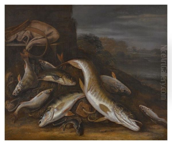 STILL LIFE OF FISH IN A LANDSCAPE - view 1
