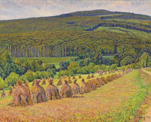 Meules dans les champs by Gustave Cariot