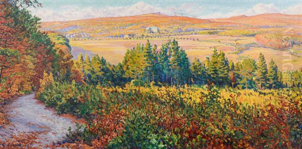 Landscape, autumn effects in Mandres - view 1