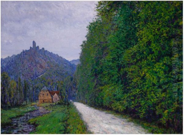 CHEMIN LE SOIR, PRES DE WIESBADEN - view 1