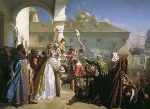 Moscow Uprising of 1682 (Streltsy Uprising of 1682) by Nikolai Dmitriev-Orenburgsky