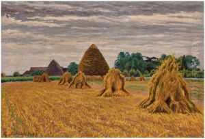 PERIGNY-SUR-YERRES MOISSON APRES ORAGE by Gustave Cariot