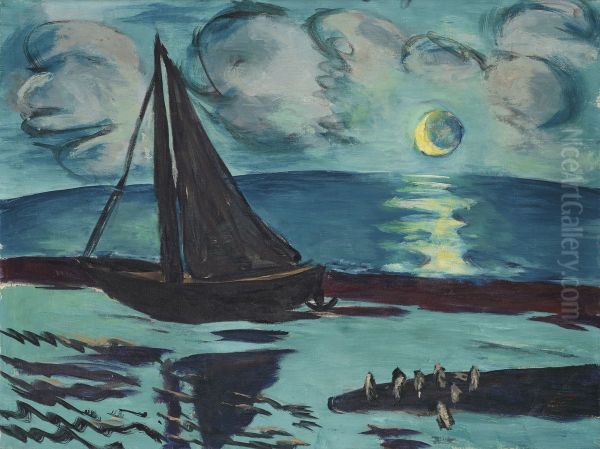 Mondnacht am Meer (grun) - view 1