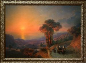 View Of The Sea From The Mountains At Sunset. Crimea by Ivan Aivazovsky