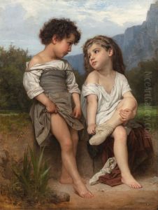 Au bord du ruisseau by William-Adolphe Bouguereau