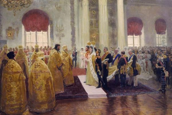 Wedding of Nicholas II and Grand Duchess Alexandra Feodorovna. - view 1