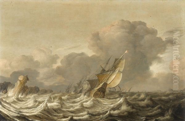 SAILING VESSELS IN CHOPPY SEAS - view 1