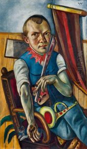 Selbstbildnis als Clown by Max Beckmann