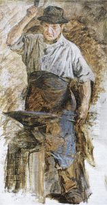 The smith Hans Pedersen of Hornbaek. Study..
