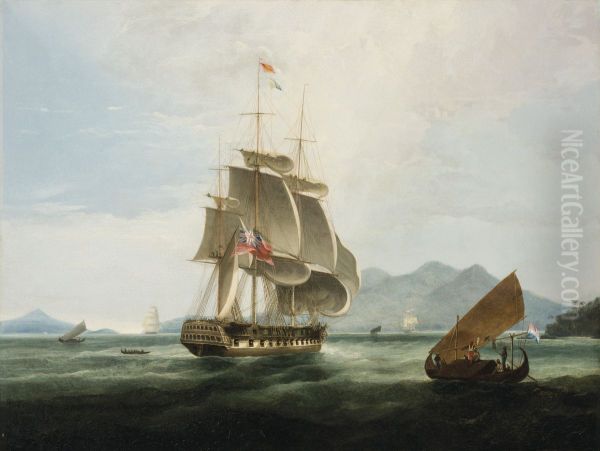 The Hon. Company's ship Sir David Scott, at the entrance of the Straits of Sunda, 1831 - view 1