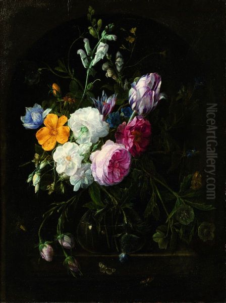 STILL LIFES WITH FLOWERS IN A CRYSTAL VASE - view 1