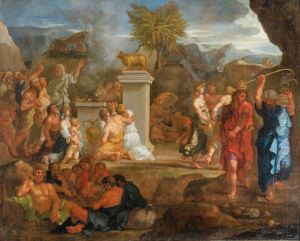 THE ADORATION OF THE GOLDEN CALF by Sebastien Bourdon
