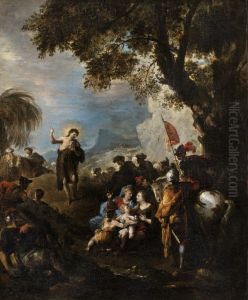 THE SERMON OF ST JOHN THE BAPTIST, A SKETCH FOR THE MAY OF NOTRE-DAME by Joseph Parrocel