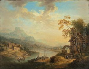 RIVER LANDSCAPE by Christian Georg Schutz