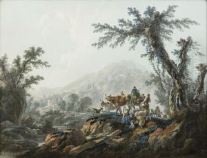PASTORAL LANDSCAPE by Jean-Baptiste Pillement