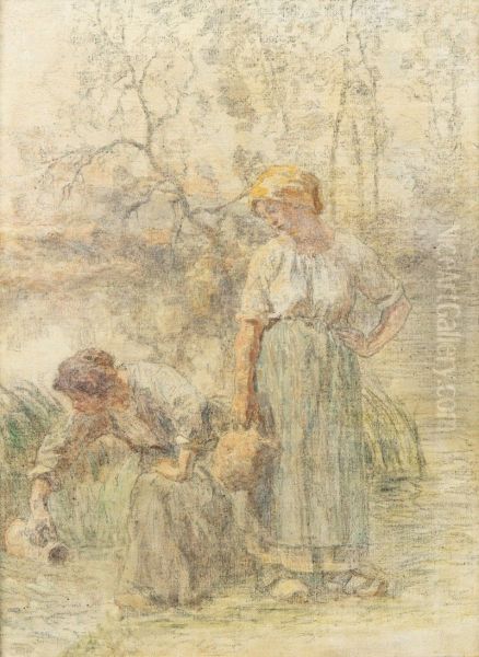 TWO PEASANT GIRLS - view 1
