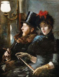 Au cafe-concert by Eugene Lecoindre