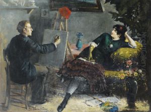 In the atelier by Eugene Lecoindre