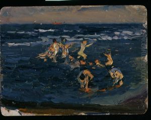 The Beach, Valencia (Boys in the Surf) by Joaquin Sorolla