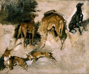 Sketch of Hunting Dogs Sketch of Hunting Dogs