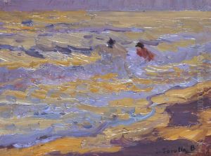 The Beach, Valencia (Two Bathers) by Joaquin Sorolla