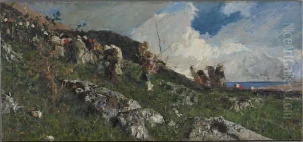 Arabs Ascending a Hill - view 1