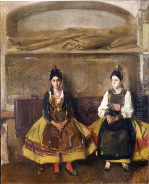 Segovian Peasant Girls (Picturesque Spain, Segovia) - view 1