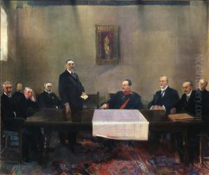 Meeting of the Patronato of the Casa-Museo de El Greco, Toledo by Joaquin Sorolla
