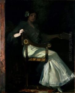 Senora de Sorolla in White by Joaquin Sorolla