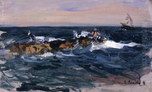 The Beach, Valencia (Oxen Pulling a Boat)