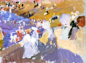 The Beach, Biarritz (Ladies Walking)