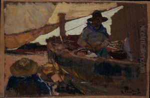 The Beach, Valencia (Fishermen) by Joaquin Sorolla
