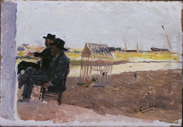 The Beach, Valencia (Two Men Seated) - view 1