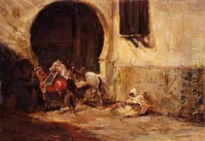 By a Mosque Doorway by Francisco Domingo Marques