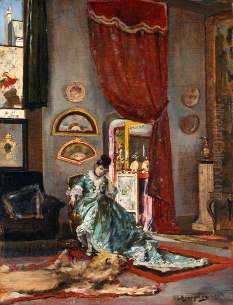 Lady in a Fancy Interior - view 1