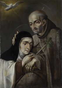 Saint Peter of Alcantara and Saint Teresa by Melchor Perez de Holguin