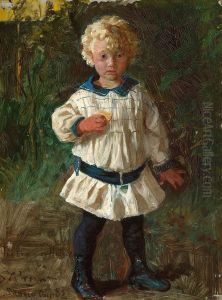 En lyshaaret Dreng. Portraet af Jens Drachmann. En lyshaaret Dreng. Portraet af Jens Drachmann.
