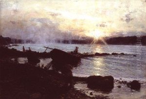 Sunrise over the Western Dvina by Repin Iliya