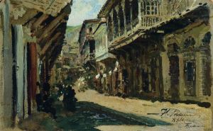 Street in Tiflis by Repin Iliya