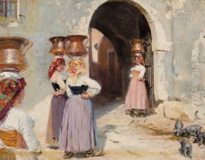 Ved Civitas stadport. by Peder Severin Kroyer
