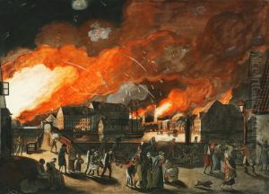 Copenhagen, the night between 4 and 5 September 1807 seen from Christianshavn by Christoffer Wilhelm Eckersberg