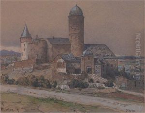 The Castle Genoveva in Mayen, Germany by Fritz Von Wille