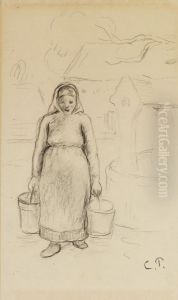 water carrier by Camille Pissarro