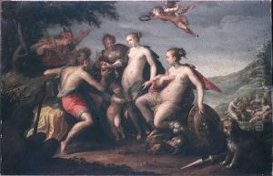 The Judgement of Paris (1588) by Hans Von Aachen