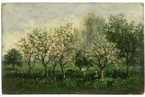 Apple Trees in Blossom by Charles-Francois Daubigny