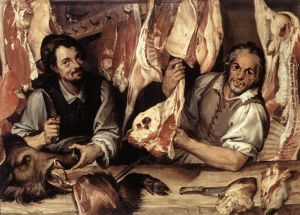 The Butcher's Shop by Bartolomeo Passarotti