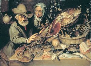 The fish stall by Bartolomeo Passarotti