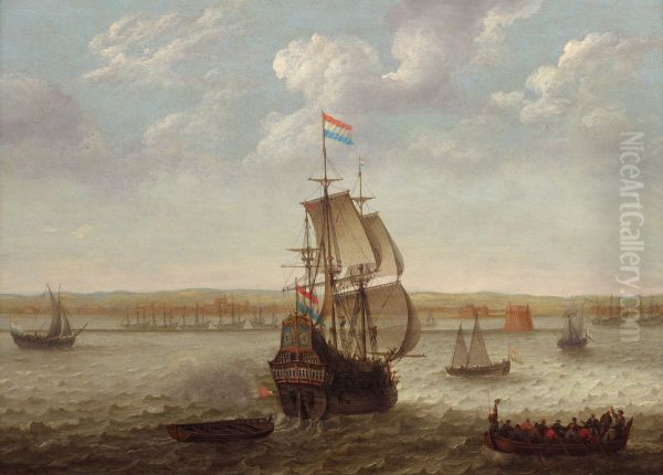 Nederlandse schepen op de rede van Recife, Brazilie - view 1