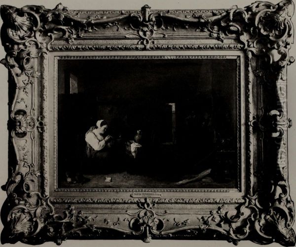 Woman smoking in an Inn - view 1